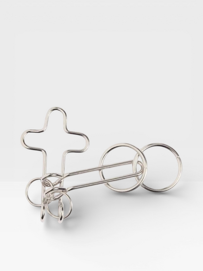 Metal Wire Brain Teaser IQ Mind Brain Teaser Puzzles - UNIVEA