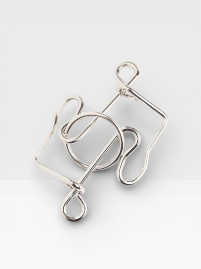 Metal Wire Brain Teaser IQ Mind Brain Teaser Puzzles - UNIVEA