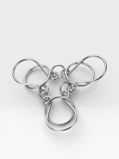 Metal Wire Brain Teaser IQ Mind Brain Teaser Puzzles - UNIVEA