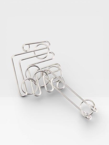 Metal Wire Brain Teaser IQ Mind Brain Teaser Puzzles - UNIVEA