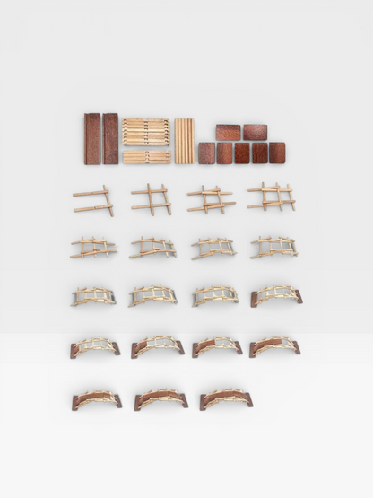 Mortise and Tenon Wooden Model Building Kits Mind Bailey bridge Puzzles 3D Assembling Wood Toys - UNIVEA