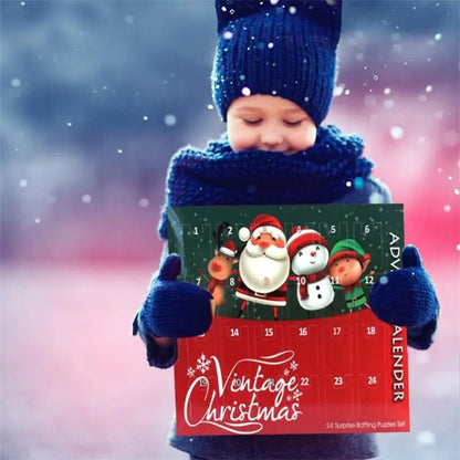 Set of 24PCS Metal Wire Puzzles Magic Mind Puzzle Advent Calendar Christmas Gift Toys for Children - UNIVEA