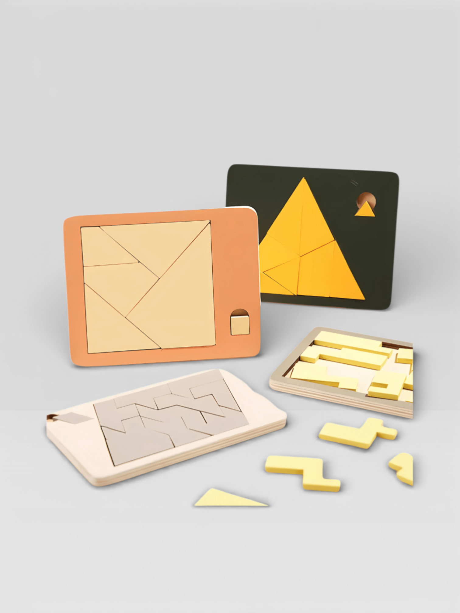 Wooden Tangram Board Puzzle Game - UNIVEA